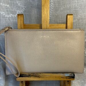 Furla leather wristlet wallet